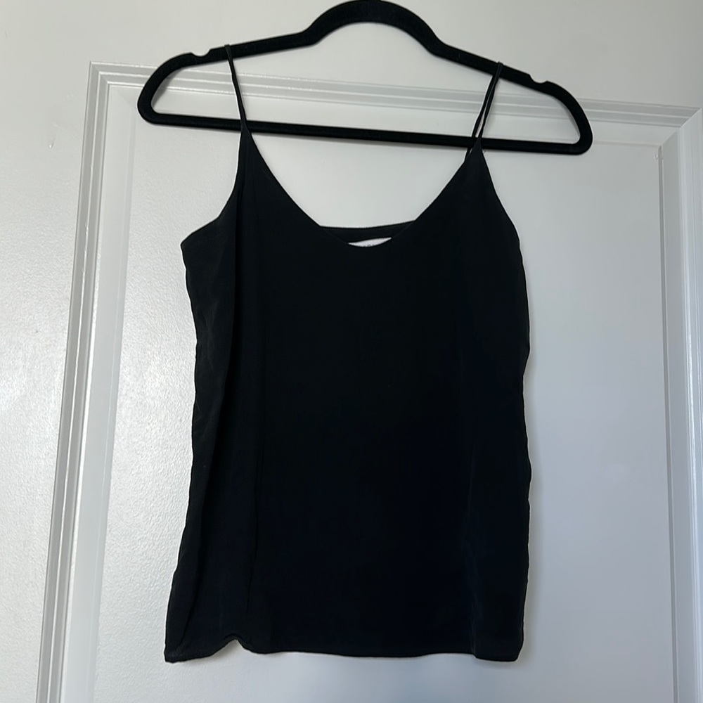 Everlane size 00 silk tank top black